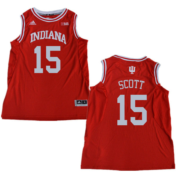 Men #15 Sebastien Scott Indiana Hoosiers College Basketball Jerseys Sale-Red